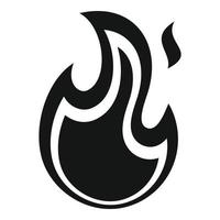 Fire flame fireball icon, simple style vector