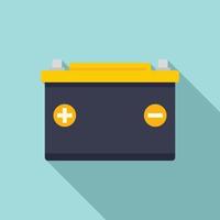 Car battery icon, flat style vector
