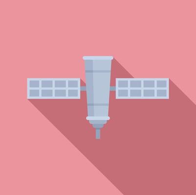 Galaxy space ship icon flat vector. Rocket spaceship