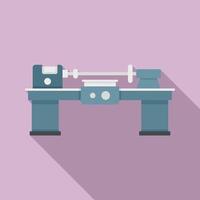 Work lathe icon, flat style vector