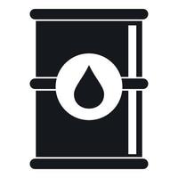 Barrel of oil icon, simple style vector