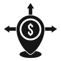 icono de reestructuración financiera, estilo simple vector