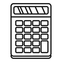 Manager calculator icon, outline style vector