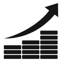 Up broker chart icon, simple style vector