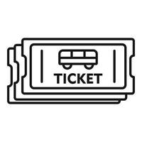 Pay bus ticket icon, outline style vector