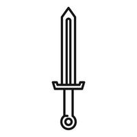 Blacksmith sword icon, outline style vector