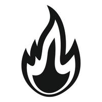 Fire flame energy icon, simple style vector