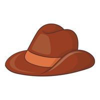 icono de sombrero de vaquero australiano, estilo de dibujos animados vector