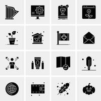 16 Business Universal Icons Vector Creative Icon Illustration to use in web and Mobile Related project