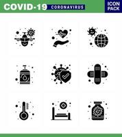 Coronavirus Precaution Tips icon for healthcare guidelines presentation 9 Solid Glyph Black icon pack such as hand virus life virus infection viral coronavirus 2019nov disease Vector Design Elem