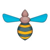 Bee icon, cartoon style vector