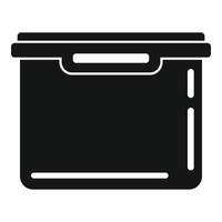 Plastic food storage icon, simple style vector