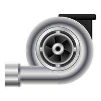 Car turbo icon, cartoon style vector