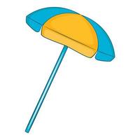 Sun umbrella icon, flat style vector