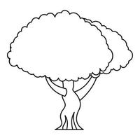 Oak tree icon, outline style vector