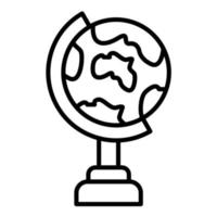 Globe Stand Line Icon vector