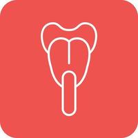 Tongue Depressor Line Round Corner Background Icons vector