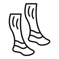 icono de línea de calcetines vector