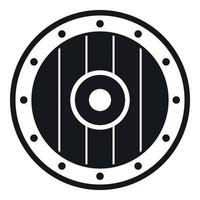 Round army shield icon, simple style vector