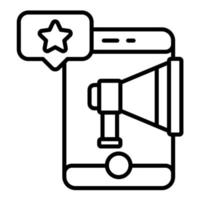 Online Pr Line Icon vector