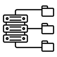 Data Source Line Icon vector