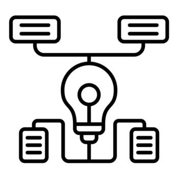 Algorithm Line Icon vector