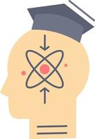 capability head human knowledge skill Flat Color Icon Vector