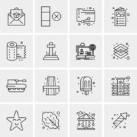 16 Universal Business Icons Vector Creative Icon Illustration to use in web and Mobile Related project