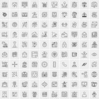 100 Business Icons for web and Print Material vector