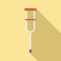 Metal crutches icon, flat style vector