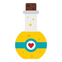 Magic potion icon, flat style vector