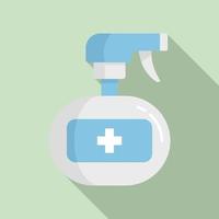 Antiseptic home spray icon, flat style vector