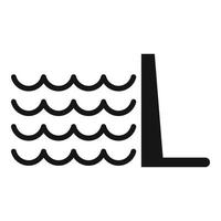 Water energy icon, simple style vector