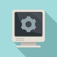 Fix pc system icon, flat style vector