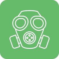 Army Mask Line Round Corner Background Icons vector