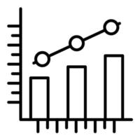 Clustered Bar Line Icon vector