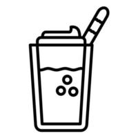 Chocolate Milk Line Icon vector