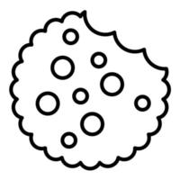 icono de línea de galletas vector