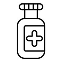 Pills Bottle Line Icon vector