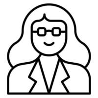 Consultant Female Line Icon vector