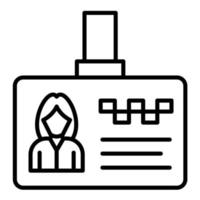 Identification Card Line Icon vector