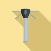 Automatic turnstile icon, flat style vector