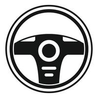 Button steering wheel icon, simple style vector
