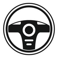 Button steering wheel icon, simple style vector