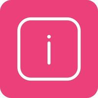 Info Square Line Round Corner Background Icons vector
