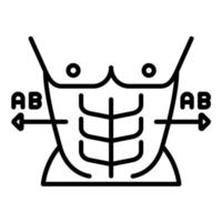 icono de línea de rutina ab ab vector