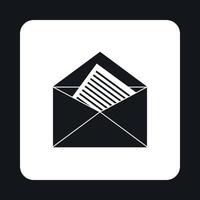 New letter icon, simple style vector