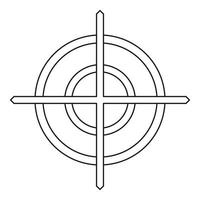 Crosshair icon in outline style vector