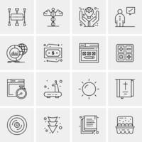 16 Business Universal Icons Vector Creative Icon Illustration to use in web and Mobile Related project