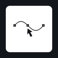 Drawing the curve icon, simple style vector